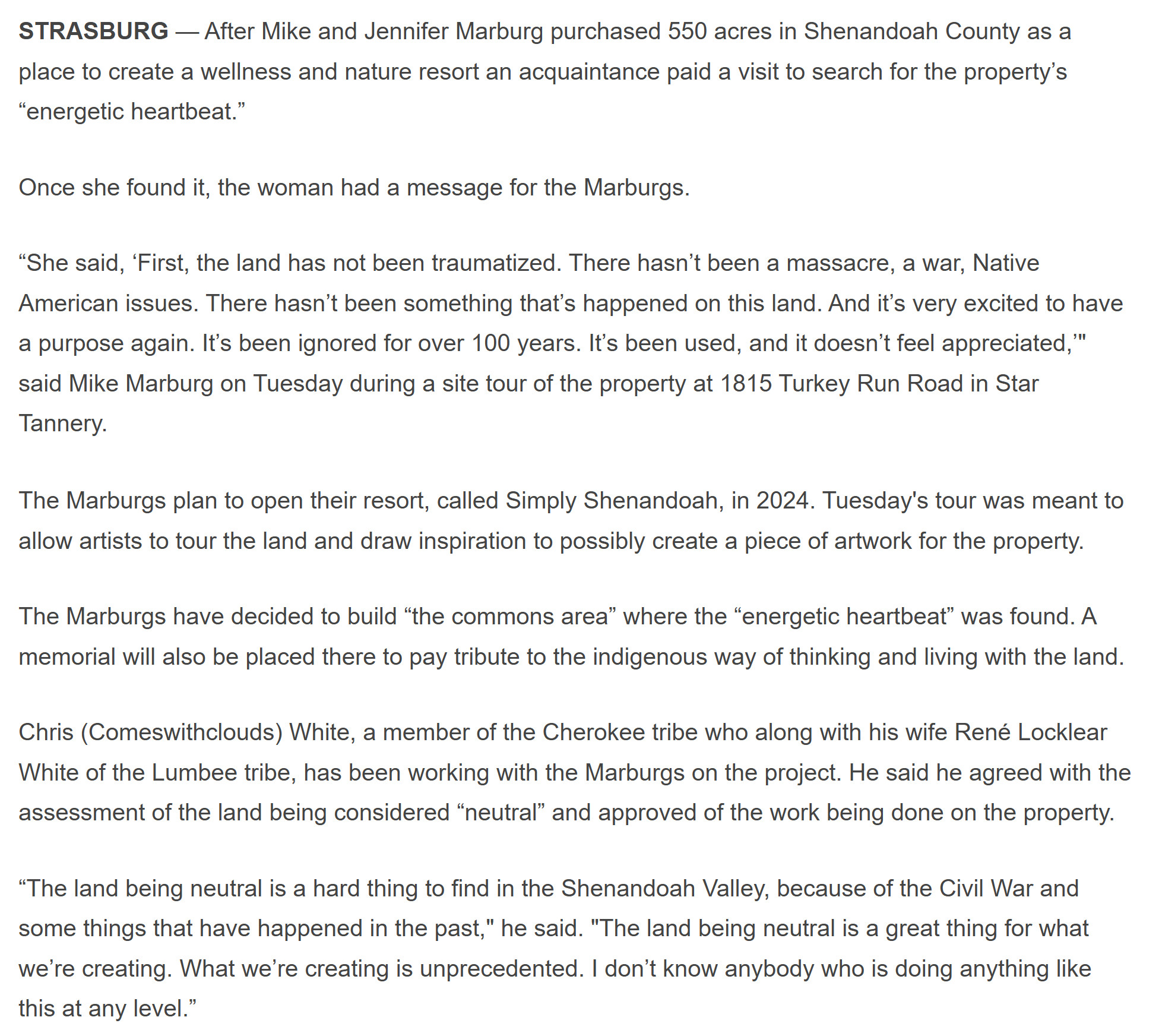 Simply Shenandoah Nature Retreat and Wellness Resort